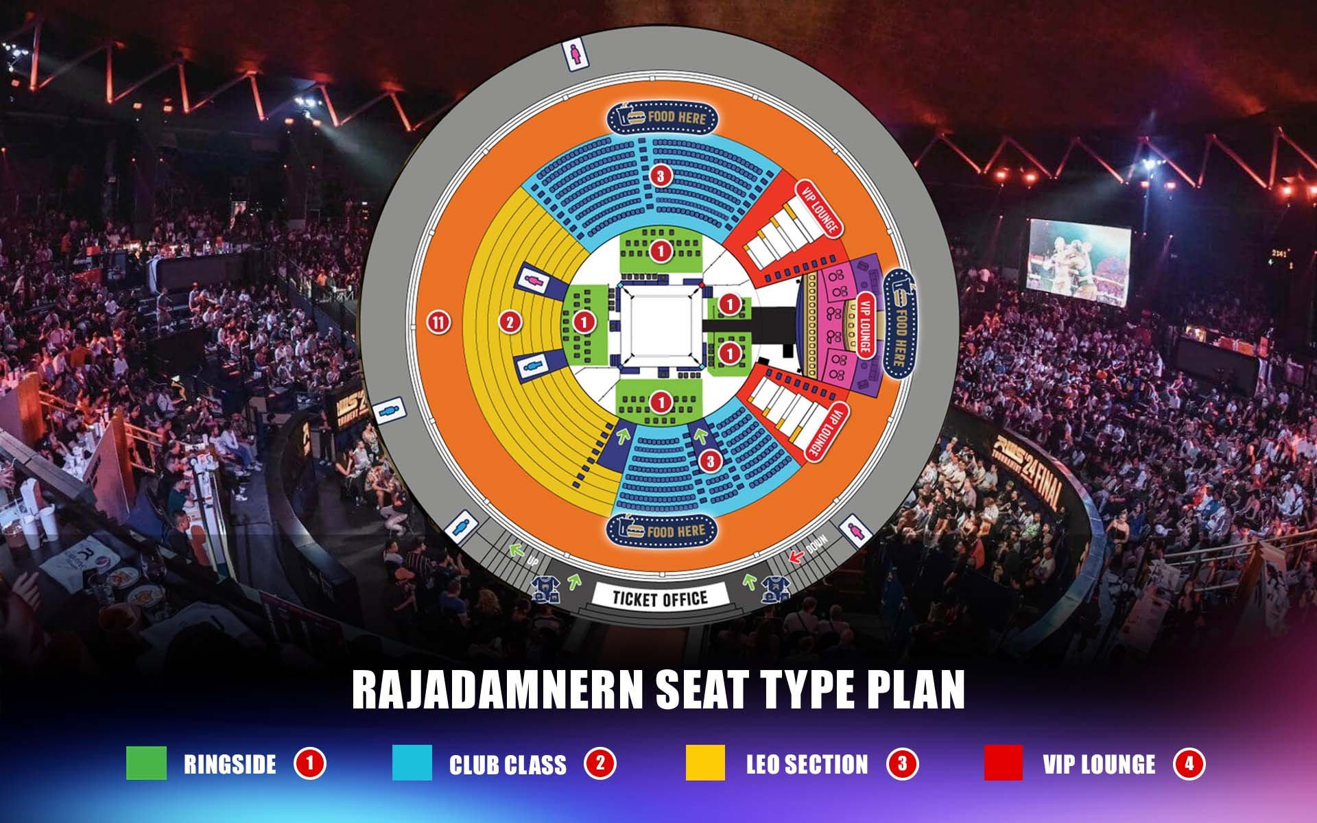 Rajadamnern seat